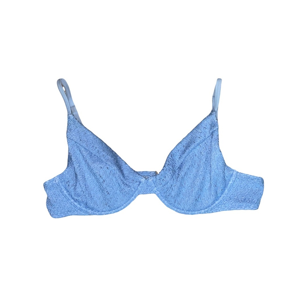 Hollister Light Blue XXL Crochet Bikini Top
